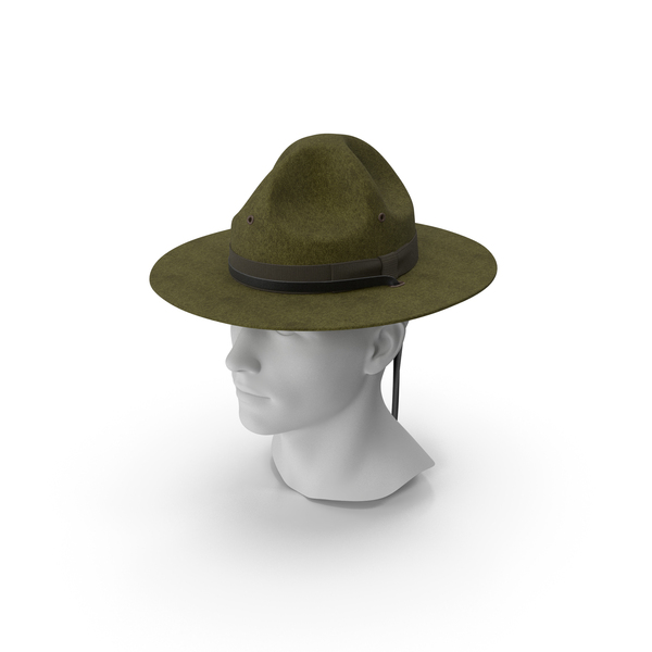 Military Sergeant Cap Green on Mannequin PNG & PSD Images