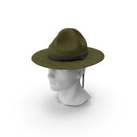 Military Sergeant Cap Green on Mannequin PNG & PSD Images