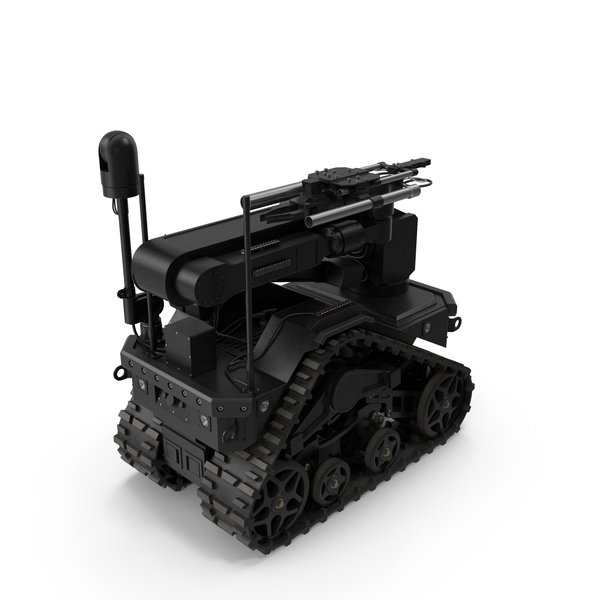Scientific Robotic System Black On Tracks PNG & PSD Images
