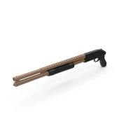 Brown Gold Pump Action Shotgun PNG & PSD Images
