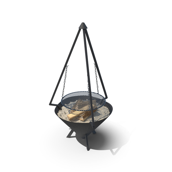 Cone Shaped Fire Pit With Grill PNG & PSD Images