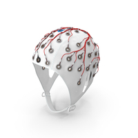 White EEG Electrode Cap PNG & PSD Images