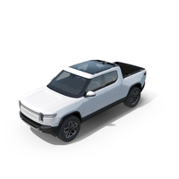 White Electric Pickup Truck PNG & PSD Images