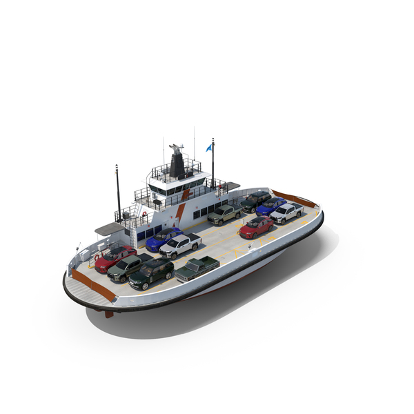 Ferry Ship With Vehicles PNG & PSD Images