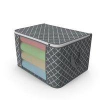 Clothes Storage Bin Foldable Grey PNG & PSD Images