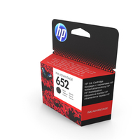 HP 652 Black Cartridge Box PNG & PSD Images