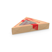Pizza Slice in Triangle Craft Paper Box PNG & PSD Images