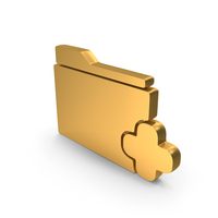 Gold Add Folder Icon PNG & PSD Images