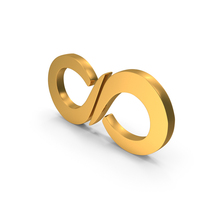 Gold Infinity Symbol PNG & PSD Images