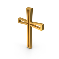 Gold Cross Outline Icon PNG & PSD Images