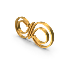 Gold Infinity Outline Symbol PNG & PSD Images