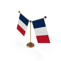 France Country Y Shaped Double Table Flag Stand PNG & PSD Images