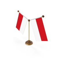 Indonesia Country Y Shaped Double Table Flag Stand PNG & PSD Images