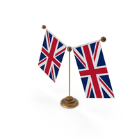United Kingdom Country Y Shaped Double Table Flag Stand PNG & PSD Images