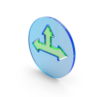 Three Directional Arrows In Circle Icon PNG & PSD Images