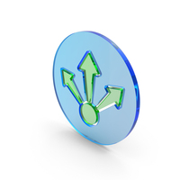 Round Three Directional Arrows Symbol PNG & PSD Images
