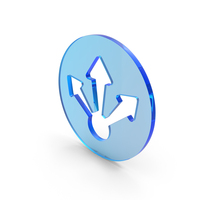 Three Directional Arrows In Circle Icon PNG & PSD Images