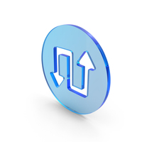 Reverse Directional Curved Arrows In Circle Icon PNG & PSD Images