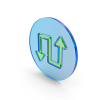 Reverse Directional Curved Arrows Icon PNG & PSD Images