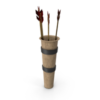 Stylized Wood Arrow Holder PNG & PSD Images