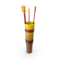 Stylized Yellow Arrow Holder PNG & PSD Images