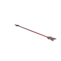Single Black & Red Toon Arrow On Ground PNG & PSD Images