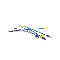 Multiple Blue & Yellow Arrows On Ground PNG & PSD Images