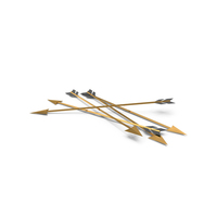 Multiple Golden Arrows On Ground PNG & PSD Images