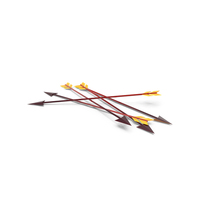 Multiple Red & Yellow Toon Arrows On Ground PNG & PSD Images