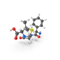 Ampicillin Molecule PNG & PSD Images