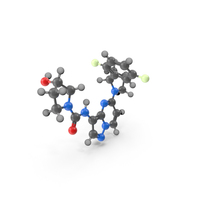 Larotrectinib (Vitrakvi) Molecule PNG & PSD Images