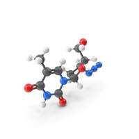 Retrovir (Zidovudine, Azidothymidine) Molecule PNG & PSD Images