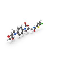Rivaroxaban (Xarelto) Molecule PNG & PSD Images