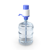 Hand Press Water Dispenser Tap With 20L Bottle PNG & PSD Images