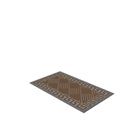 Meander Grey Rectangular Door Mats Fur PNG & PSD Images