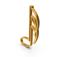 Gold Music Note Outline Icon PNG & PSD Images
