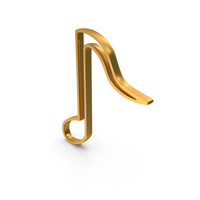 Gold Music Note Outline Icon PNG & PSD Images