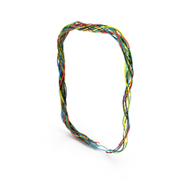 Colored Cable Number 0 PNG & PSD Images