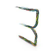 Colored Cable Number 3 PNG & PSD Images