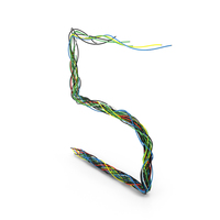 Colored Cable Number 5 PNG & PSD Images