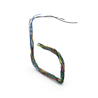 Colored Cable Number 6 PNG & PSD Images