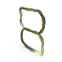 Colored Cable Number 8 PNG & PSD Images