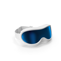 White Ski Goggles With Blue Glass PNG & PSD Images