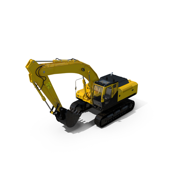 Large Hydraulic Tracked Excavator PNG & PSD Images