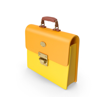 Yellow Cartoon Briefcase PNG & PSD Images