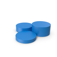 Blue Cylinder Podium PNG & PSD Images