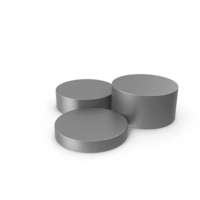 Silver Cylinder Podium PNG & PSD Images