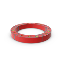Five Part Cylinder Steel Painted Red PNG & PSD Images
