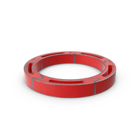 Five Part Cylinder Steel Painted Red PNG & PSD Images