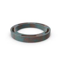 Five Part Cylinder Painted  Rusty Metal PNG & PSD Images
